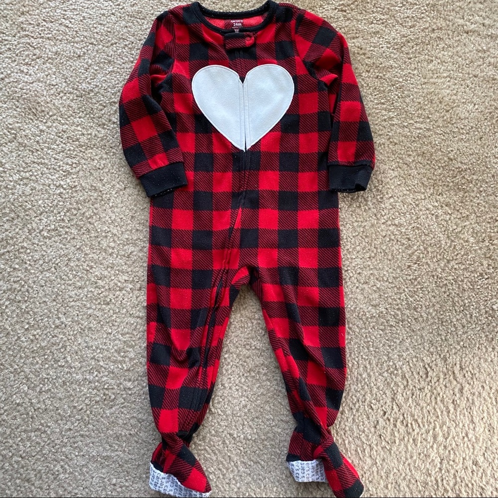 Carter’s Buffalo Plaid Heart Pajamas